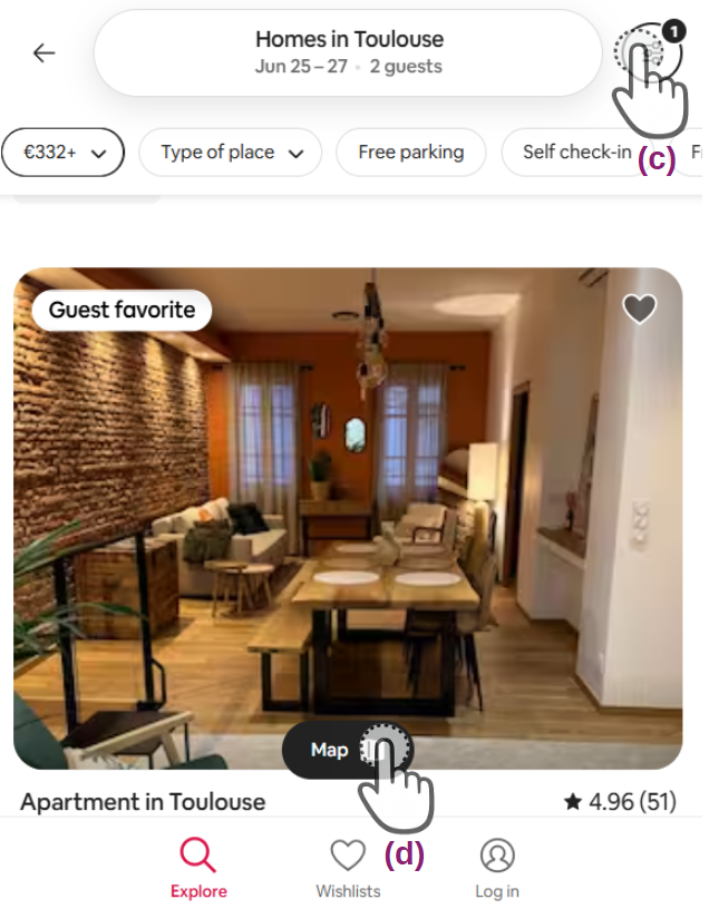 Choose Airbnb filters